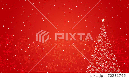 クリスマスツリー背景　赤 70231746