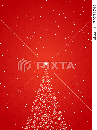 クリスマスツリー背景　赤 70231747