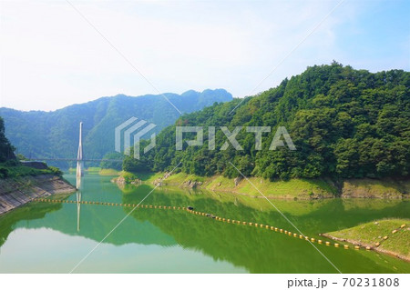 合角ダム　西秩父桃湖　合角漣大橋　倉尾橋　バス釣り　ダム　湖　 70231808