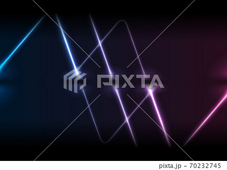 Blue purple neon laser shapes technology retro background Blue purple neon laser shapes technology retro background 70232745