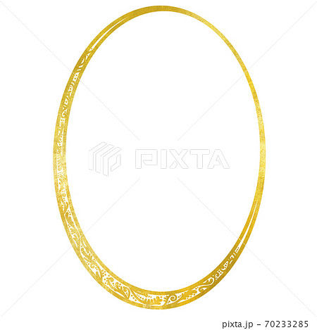 ゴールドの楕円形フレーム ベクター素材のイラスト素材 ゴールドの楕円形フレーム ベクター素材のイラスト素材