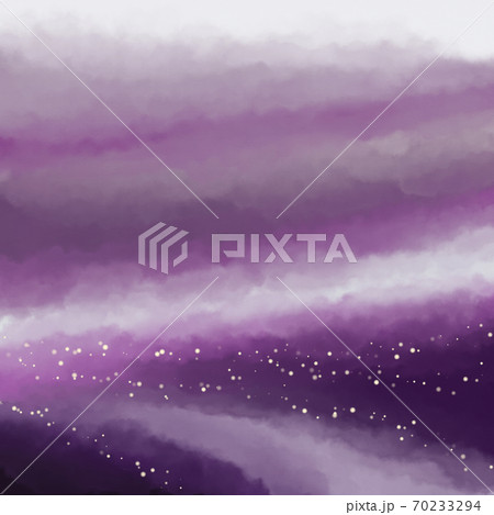深い紫から白へのグラデーション背景 水彩風のイラスト素材