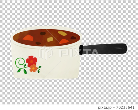 カレー ベクター ホーロー鍋のイラスト素材