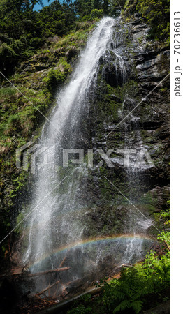 Yalyn waterfall, highest waterfall in Ukrainian Carpathian Mountains. 70236613