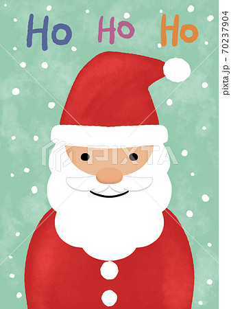 クリスマスの可愛いサンタクロースのグリーティングカードのイラスト素材