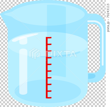 水が入った計量カップのイラスト素材