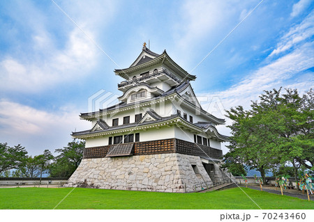 河原城 鳥取県鳥取市河原町谷一木の写真素材