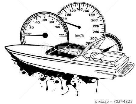 Speed boat sketch Stock Vector by ©chronicler101 106947060