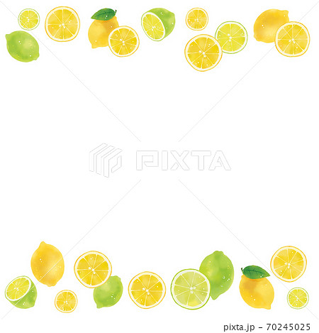 水彩タッチのフルーツイラスト レモンのイラスト素材 のイラスト素材