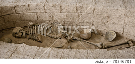 Ancient Burial Site of Human in Iran Complete With Pottery Ancient Burial Site of Human in Iran Complete With Pottery 70246701