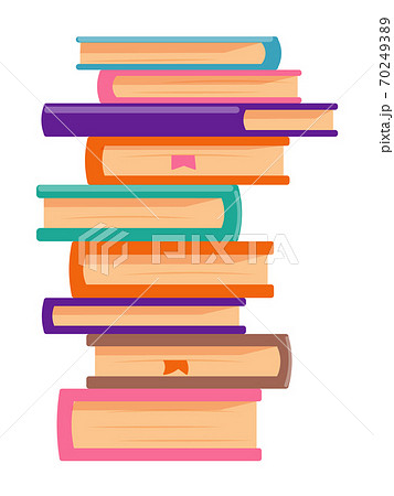 Stacked textbook for education isolated on white 70249389