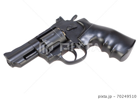 lock and load revolver with ammunition in cylinder isolated on white lock and load revolver with ammunition in cylinder isolated on white 70249510