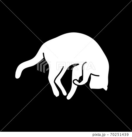 sleeping cat silhouette Design Vector Illustration. cat Logo Template style sleeping cat silhouette Design Vector Illustration. cat Logo Template style 70251439