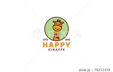 cute  cartoon giraffe head face smile abstract  logo icon vector cute  cartoon giraffe head face smile abstract  logo icon vector 70252358