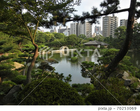 広島市の大名庭園：縮景園 70253069