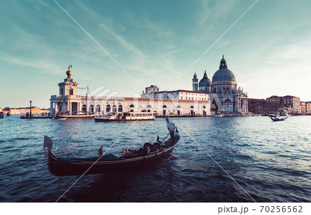 Gondola and Basilica Santa Maria della Salute, Venice, Italy Gondola and Basilica Santa Maria della Salute, Venice, Italy 70256562