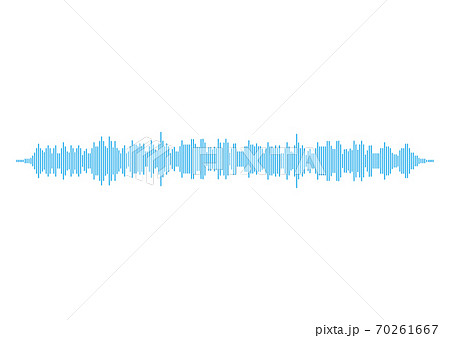 音の波形 音圧のイメージのイラスト素材
