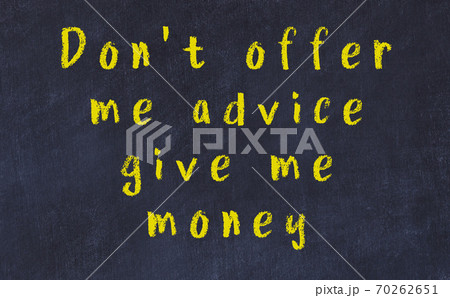 Black chalkboard with wise inscription on it 70262651