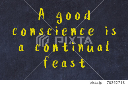 Chalk wise inscription on black chalkboard 70262718