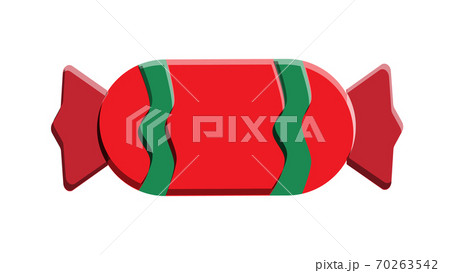 Candy in red wrap icon isolated 70263542