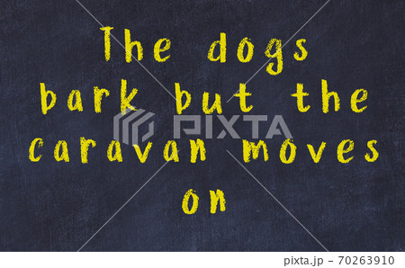 Chalk wise inscription on black chalkboard 70263910