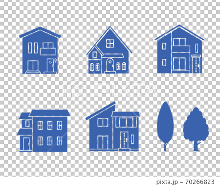 家 シルエット 素材 一戸建てのイラスト素材