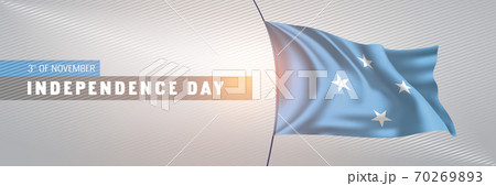 Micronesia happy independence day greeting card, banner vector illustration 70269893