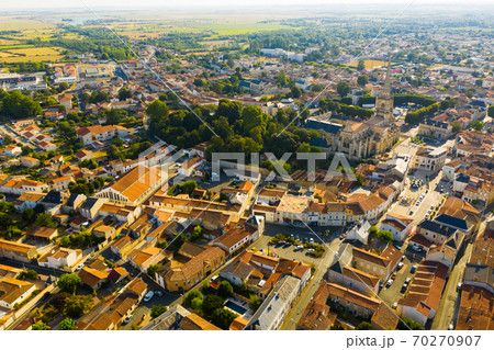 View from drone of french city Lucon 70270907