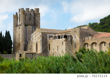 Bell tower of abbey of Saint Mary, Lagrasse 70272114