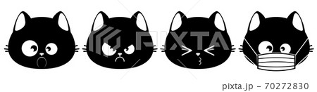Black cat face expressions Black cat face expressions 70272830