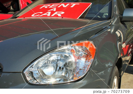 Rent a car (car and sign) 70273709