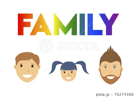 Unconventional family and child. Vector illustration. Unconventional family and child. Vector illustration. 70274368