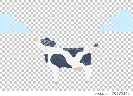 Illustration of a cow with a gentle touch 70275343