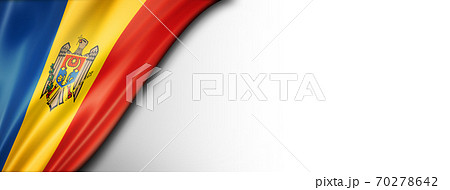Moldova flag isolated on white banner Moldova flag isolated on white banner 70278642