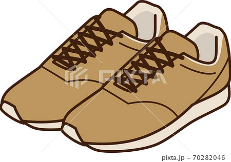 スニーカーのイメージイラスト 茶色 のイラスト素材 7046