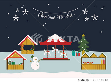 クリスマスマーケットのイラスト 70283018