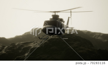 Slow Motion United States military helicopter in Vietnam 70283116
