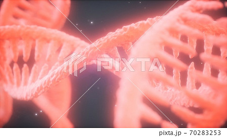 double helical structure of dna strand close-up animation 70283253