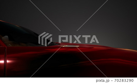 luxury sport car in dark studio with bright lights luxury sport car in dark studio with bright lights 70283290