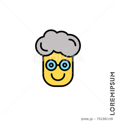 Smile yellow boy, man icon. Happy, laughing, emotions icon. Simple vector expression of mood icons for ui and ux, website or mobile application. 70286146