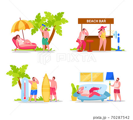 Heat Stroke Flat Concept  70287542
