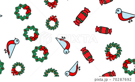 Holiday Seamless Pattern with Christmas Cookies 70287692