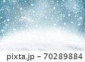 Decorative Christmas background with bokeh lights and snowflakes. 70289884