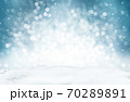 Decorative Christmas background with bokeh lights and snowflakes. 70289891