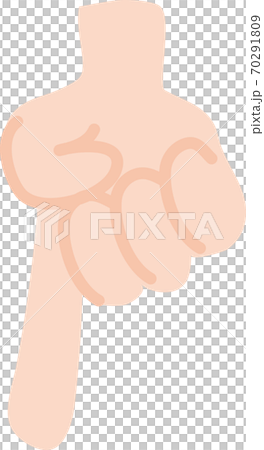 下を指差す手のポーズ 下を指差す手のポーズ 70291809