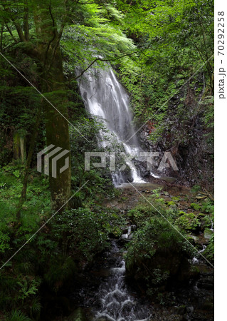 ロマンチック茨城（この滝の姿に心奪われた徳川光圀公は滝の中に観音菩薩の姿を見たという玉簾の滝。） 70292258