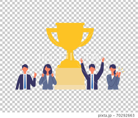 目標達成を掲げるビジネスマンのイメージ 目標達成を掲げるビジネスマンのイメージ 70292663