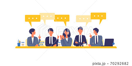 話し合うビジネスマンのイメージ 70292682