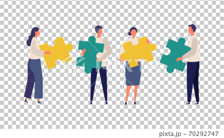 Image of adult men and women who cooperate with each other Image of adult men and women who cooperate with each other 70292747