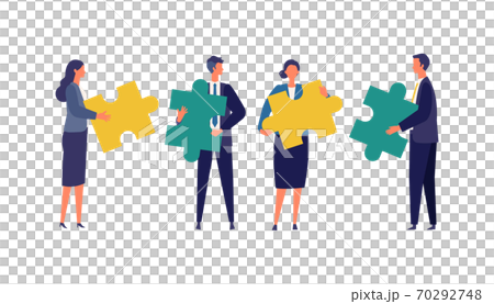 Image of cooperating businessmen Image of cooperating businessmen 70292748